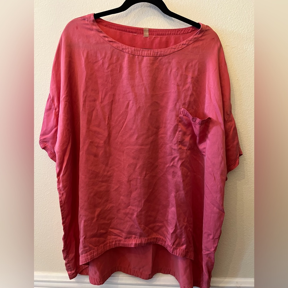 Lunya 100% silk washable Sleepwear pocket shirt *Sz XL*